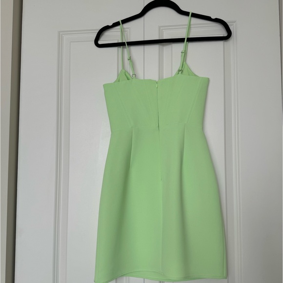 NWT Gianni Bini Corset Mini Dress Size 0 Pear / Lime - Picture 2 of 5